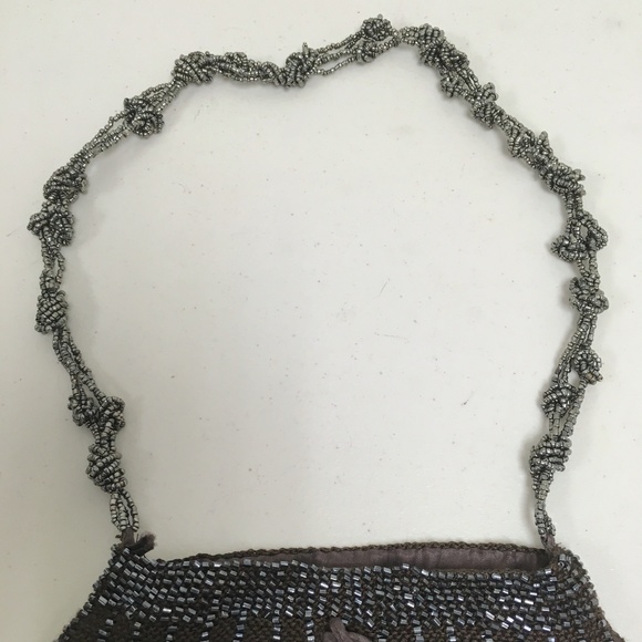 Chan Luu INDIA beaded brown black evening bag - Picture 3 of 6